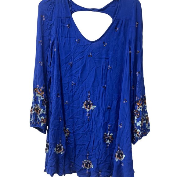 Free People Dress size L, Blue Floral - Picture 3 of 7